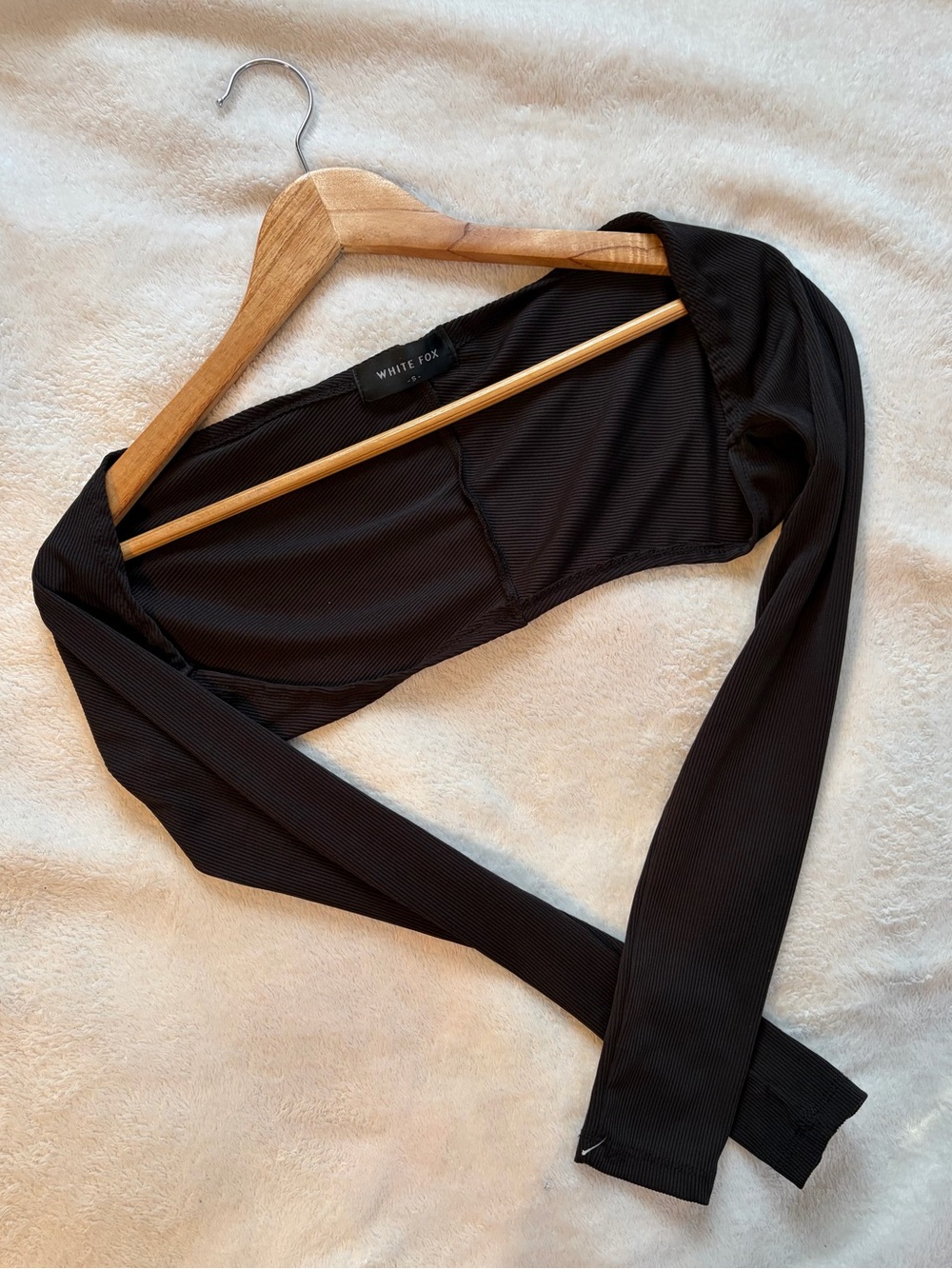 White Fox Bolero Long Sleeve Shrug Sz S